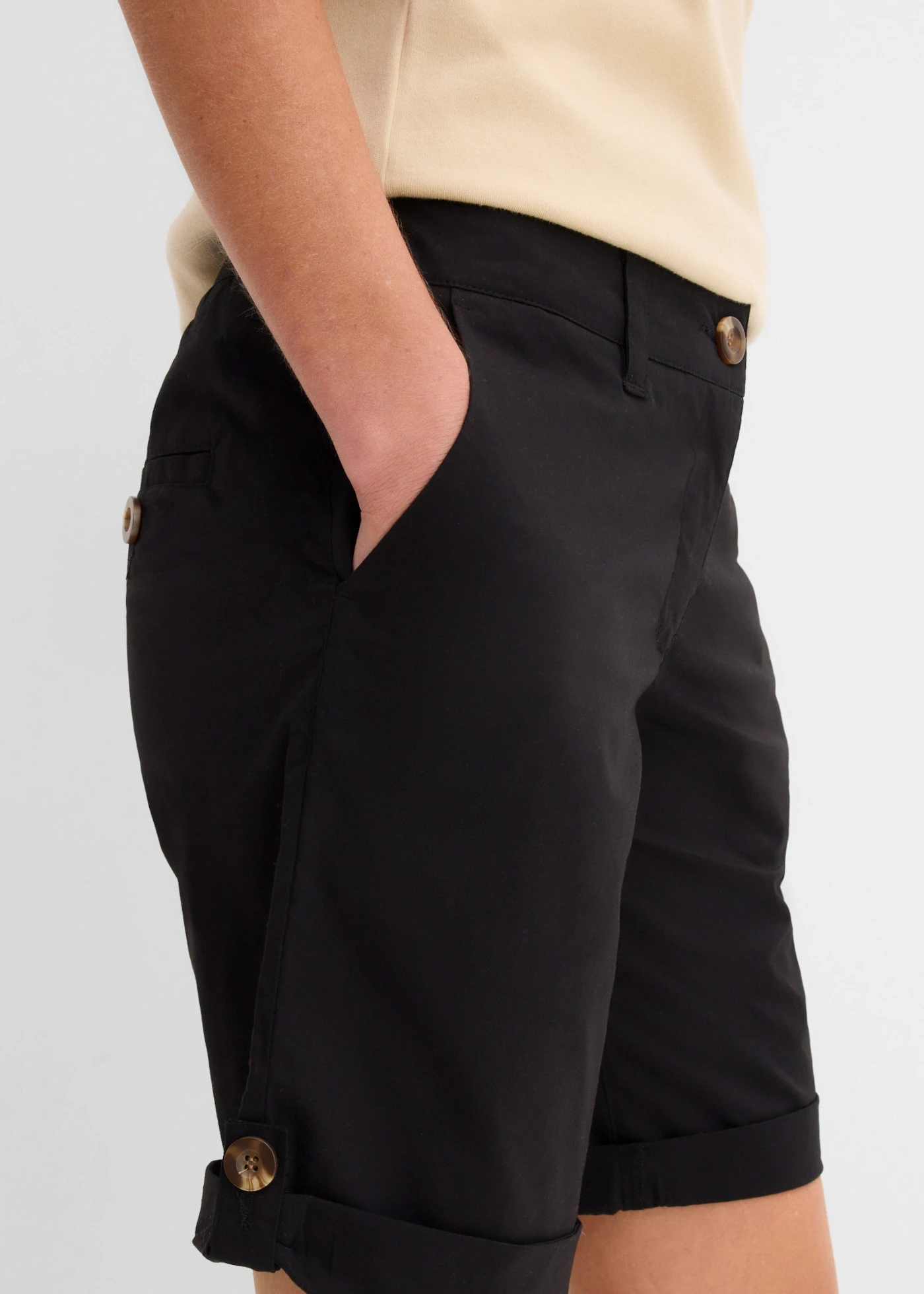 Stretch bermuda • zwart • bonprix online shop