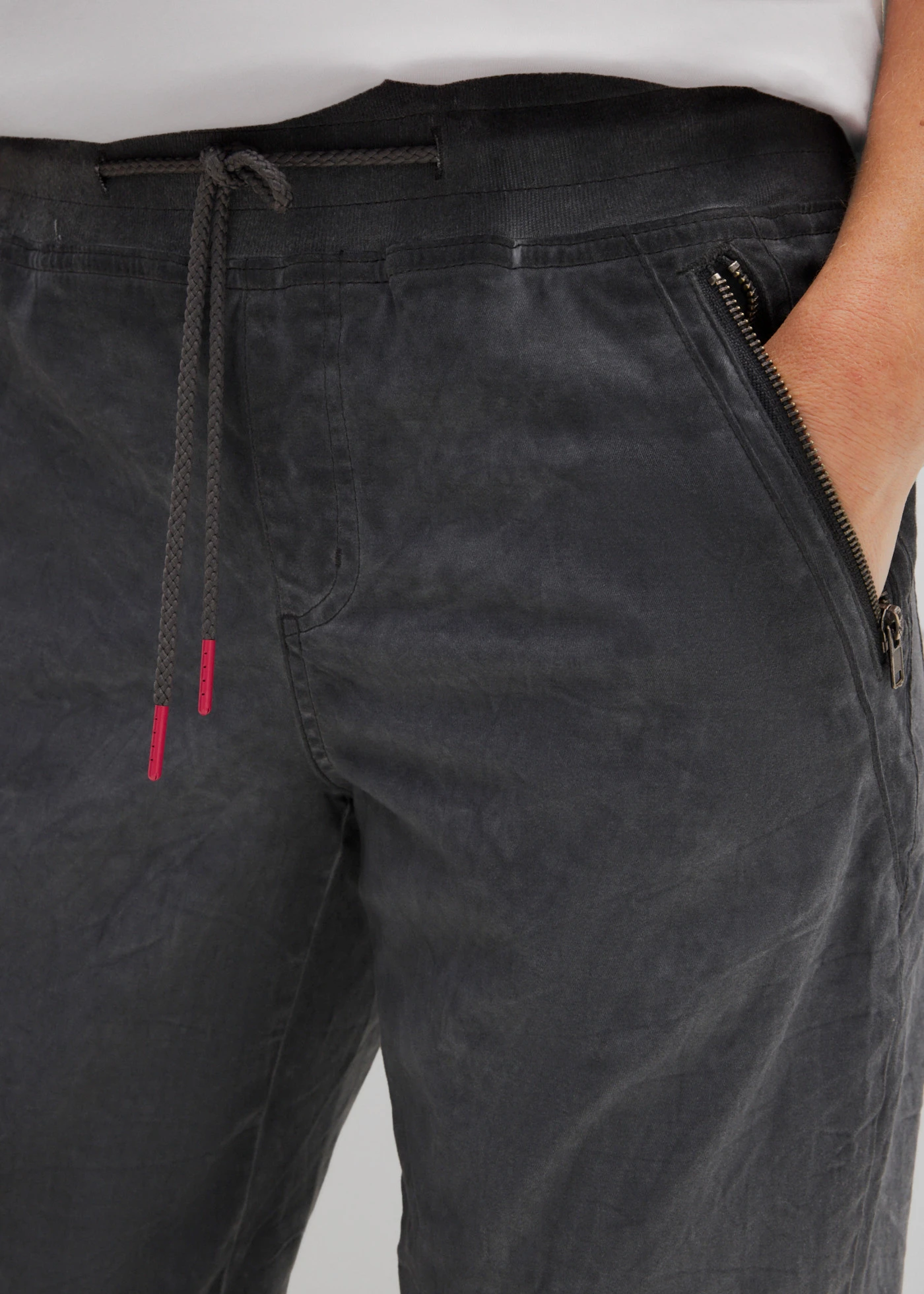 3/4 broek met contrasterende strikkoordjes • rookgrijs • bonprix online shop