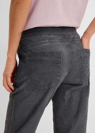 3/4 broek met contrasterende strikkoordjes • rookgrijs • bonprix online shop