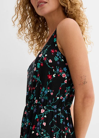 Maxi jurk met print • zwart gebloemd • bonprix online shop
