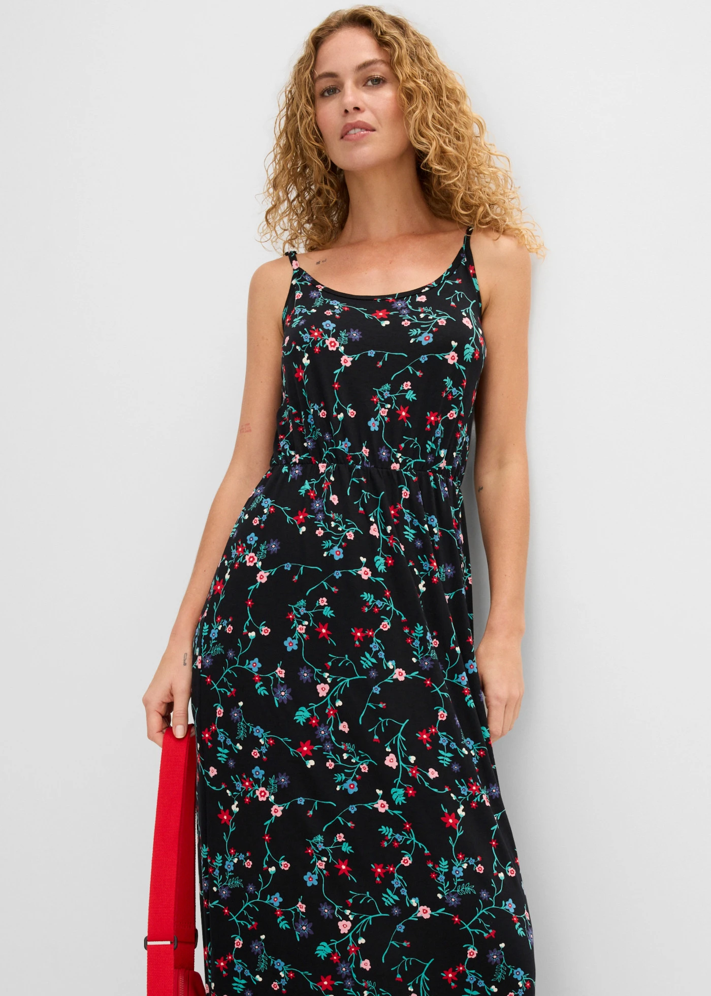 Maxi jurk met print • zwart gebloemd • bonprix online shop