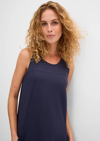Jurk van katoen-jersey met zakken • donkerblauw • bonprix online shop