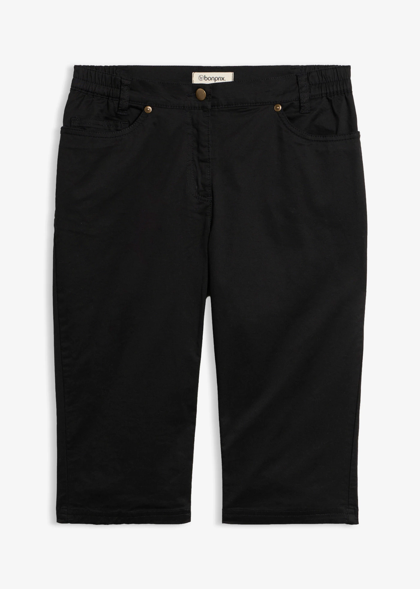 Katoenen bermuda met comfortband • zwart • bonprix online shop
