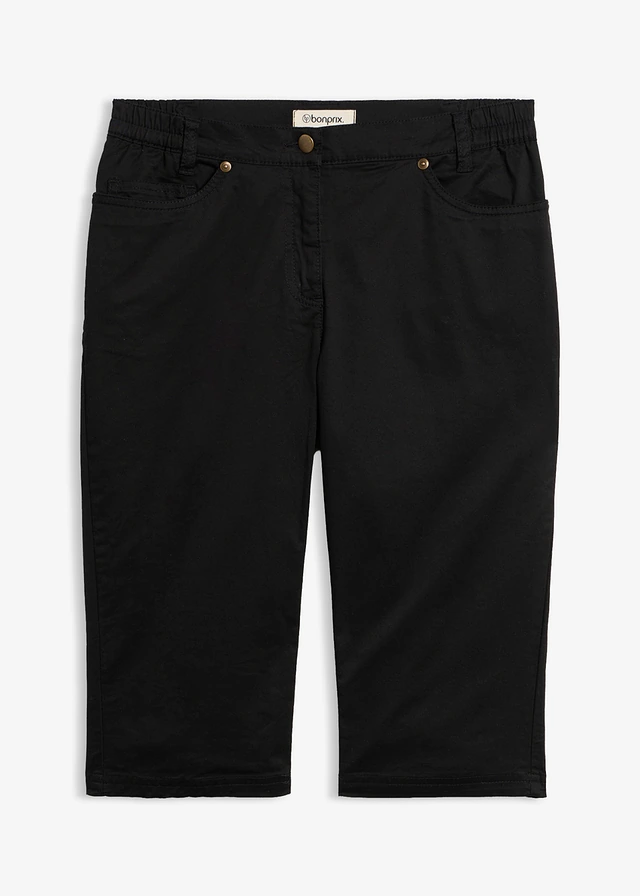Katoenen bermuda met comfortband • zwart • bonprix online shop