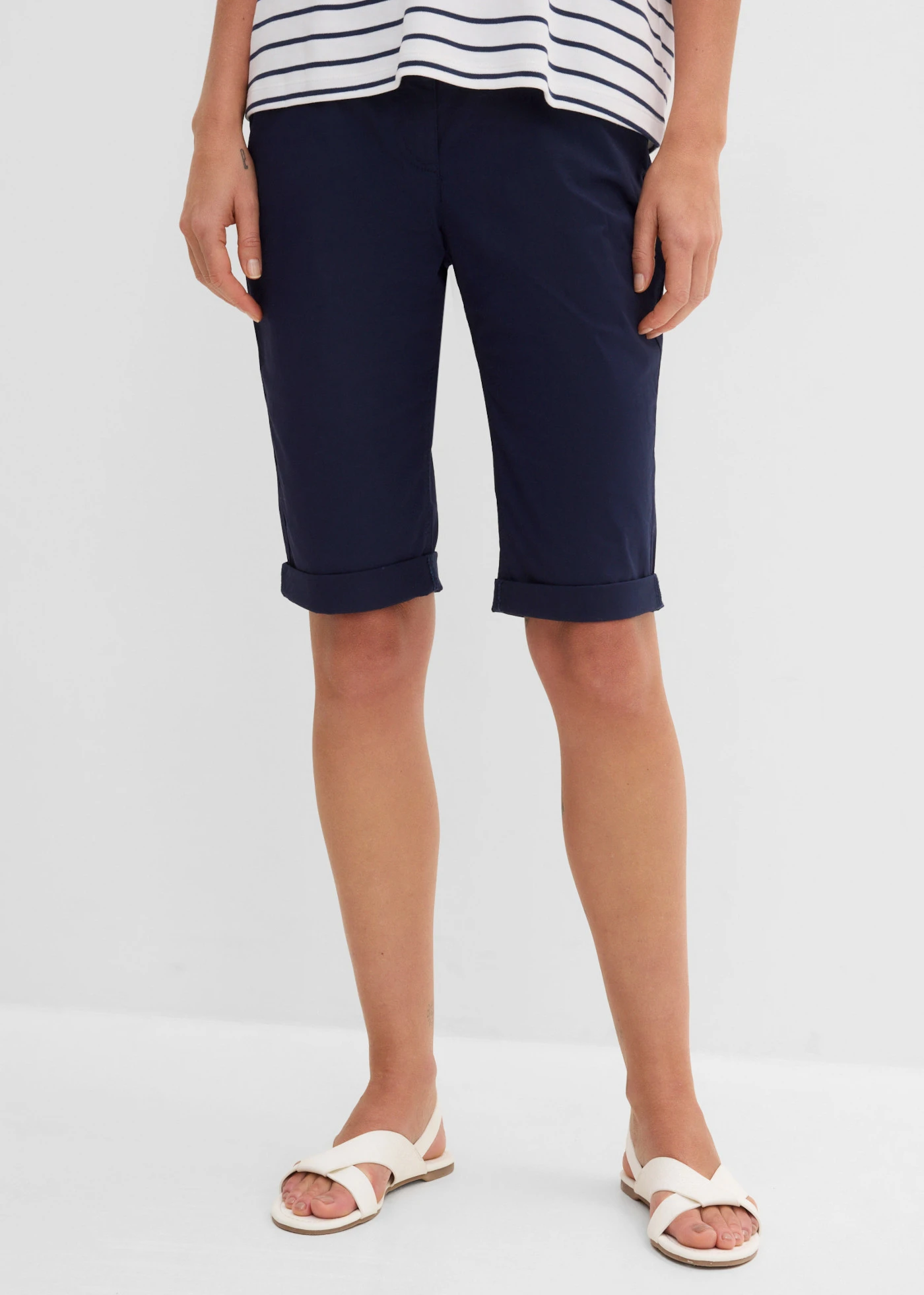 Katoenen bermuda met comfortband • donkerblauw • bonprix online shop