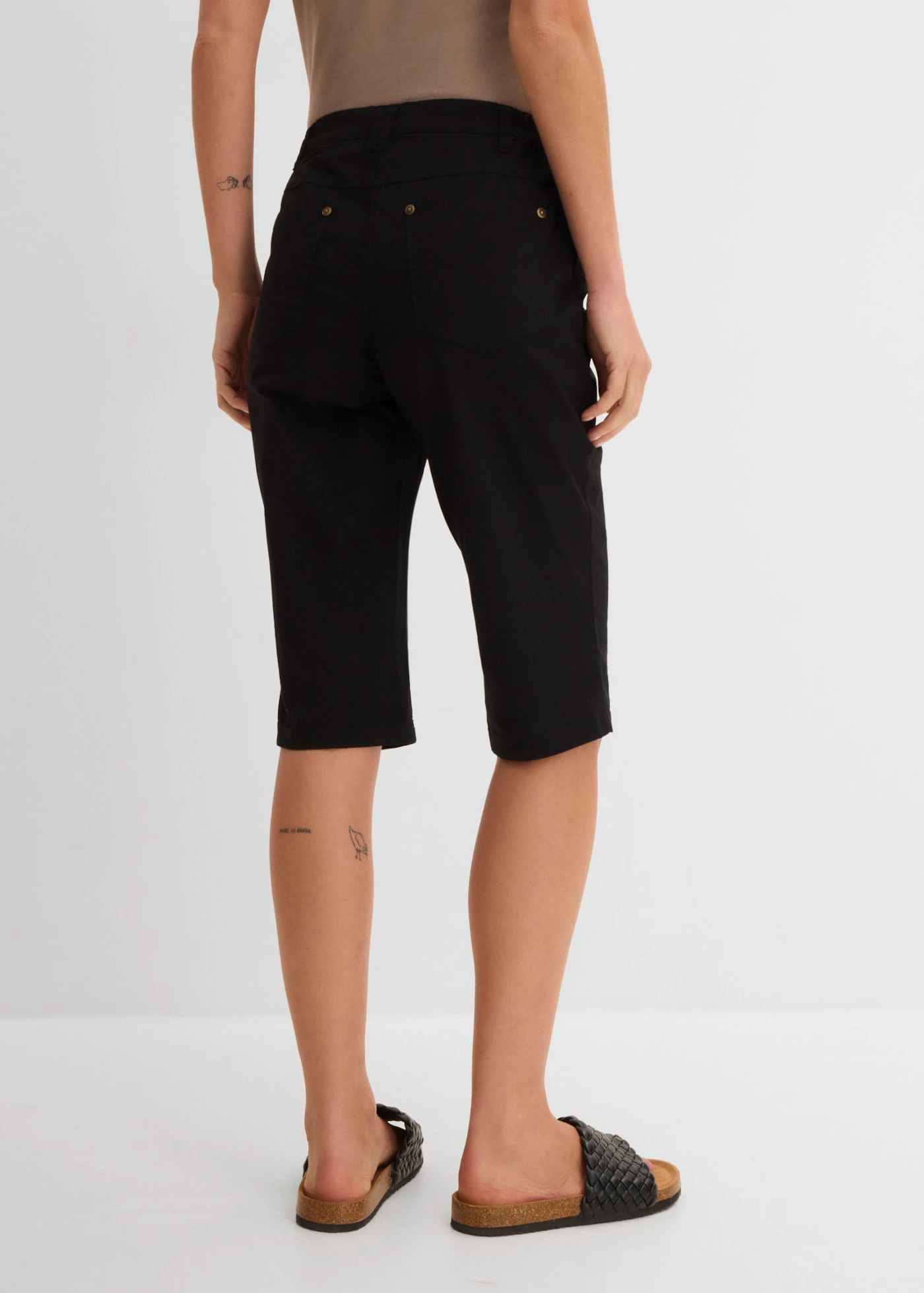 Katoenen bermuda met comfortband • zwart • bonprix online shop