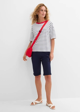 Katoenen bermuda met comfortband • donkerblauw • bonprix online shop