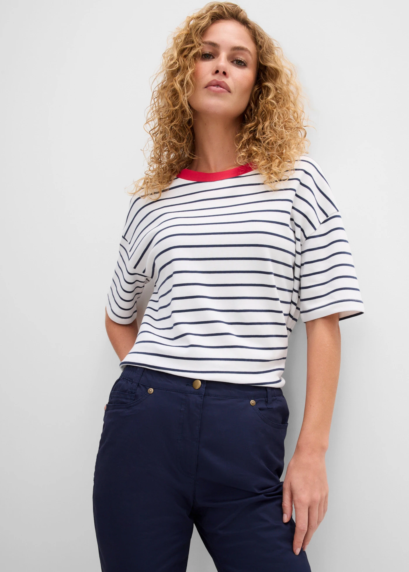 Katoenen bermuda met comfortband • donkerblauw • bonprix online shop