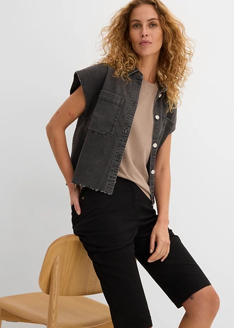 Katoenen bermuda met comfortband • zwart • bonprix online shop