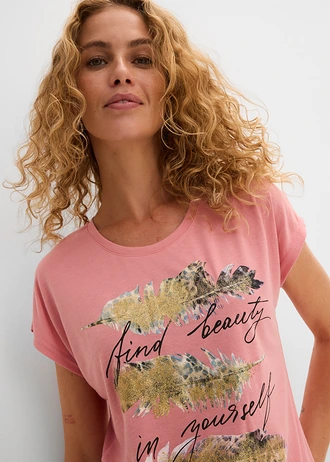 T-shirt à imprimé brillant • vieux rose imprimé • Boutique bonprix