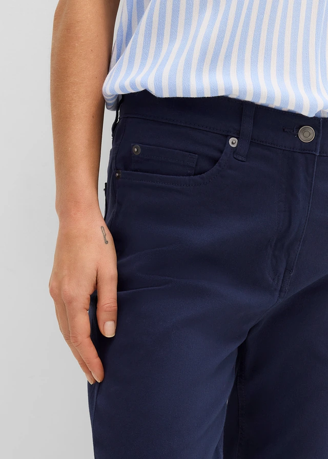 7/8 slim fit stretch broek, high waist • donkerblauw • product-page.page-title-suffix