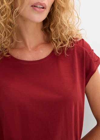 Boxy shirt, korte mouw • kastanjerood • bonprix online shop