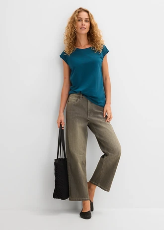 Tricou din bumbac organic 100% • albastru-petrol • magazin bonprix