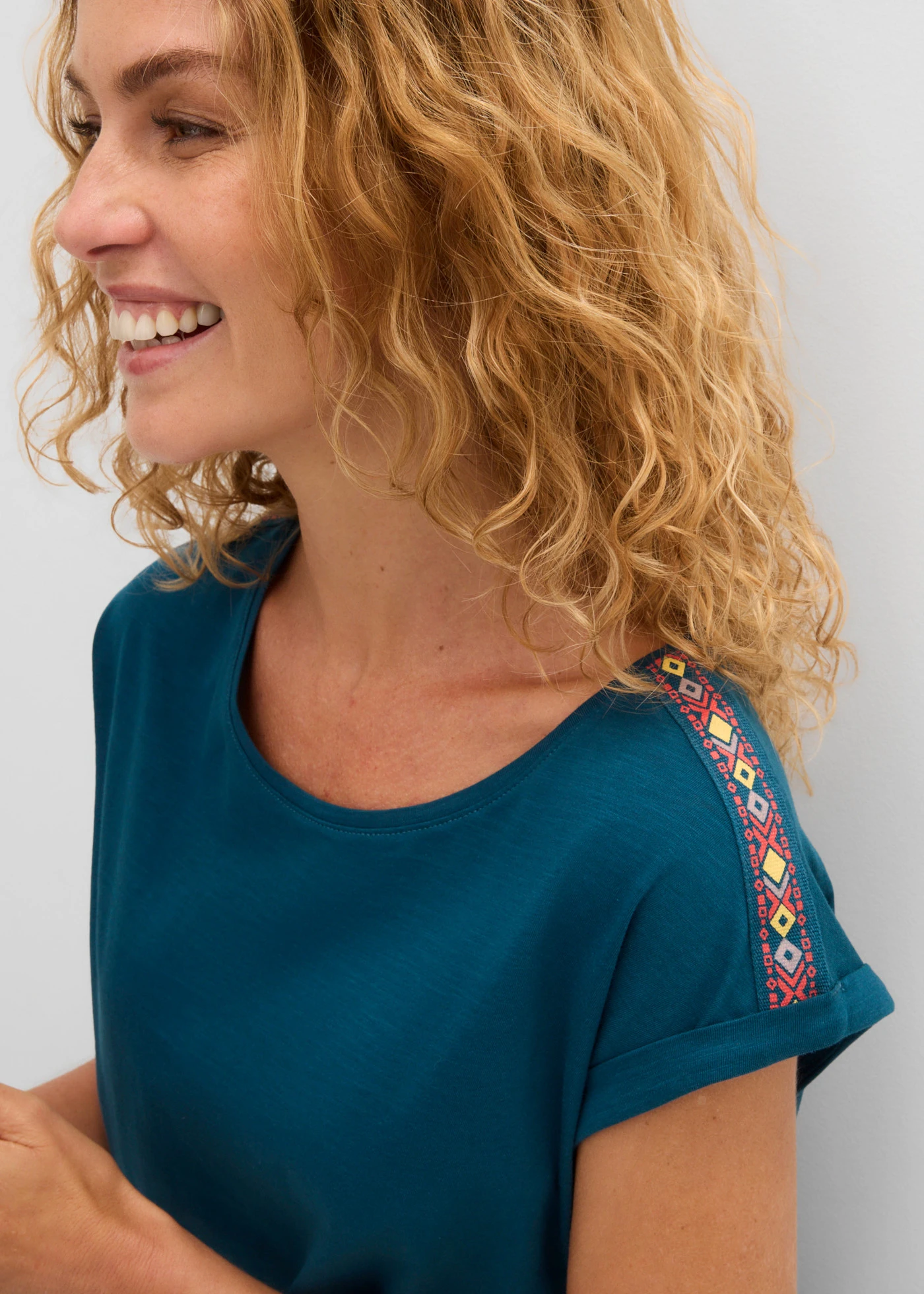 T-shirt 100% coton • pétrole • Boutique bonprix