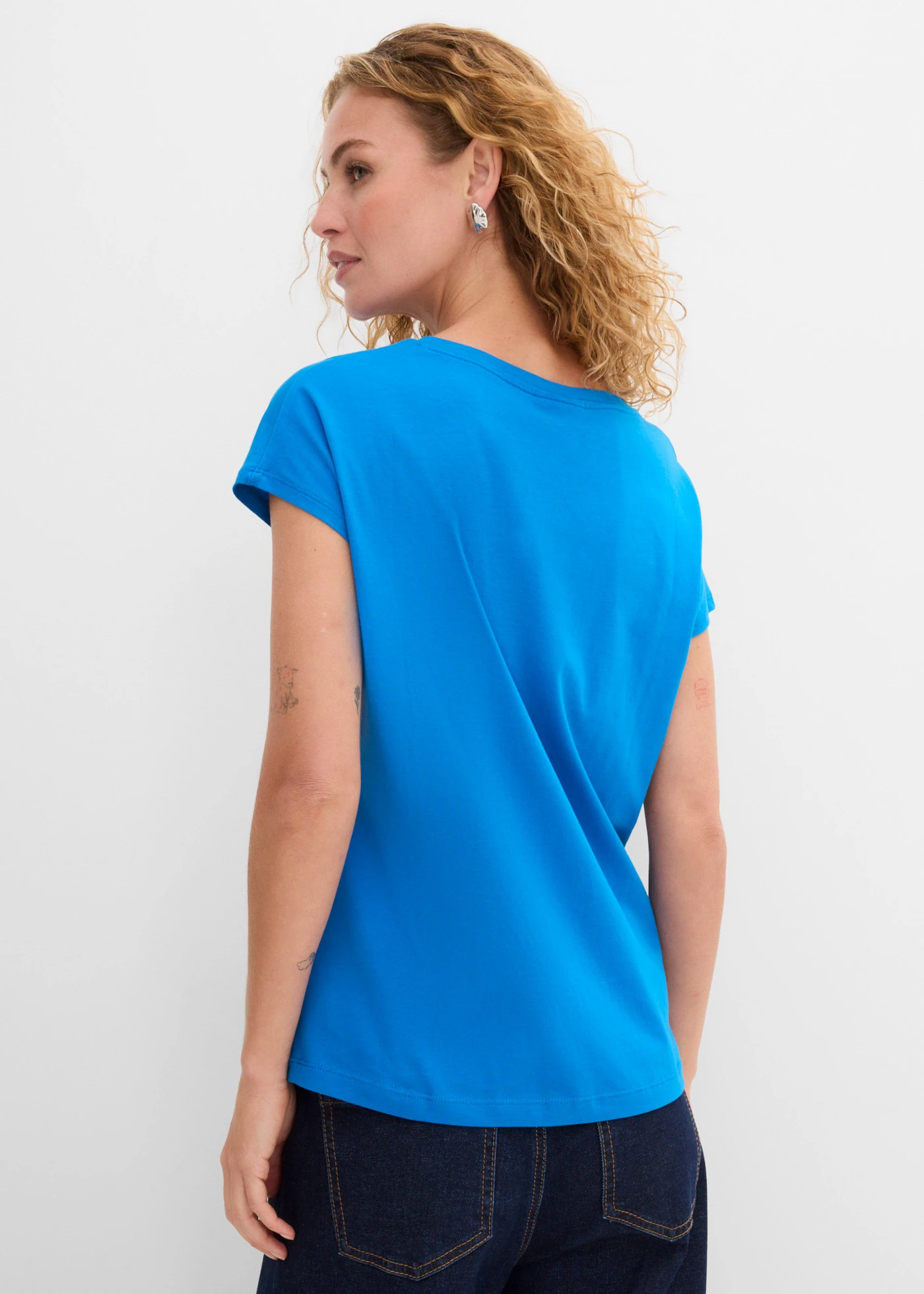 Shirt met pailletten • zeeblauw-zilver met print • bonprix online shop