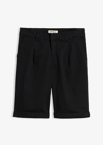 Stretch bermuda, Kleur: zwart