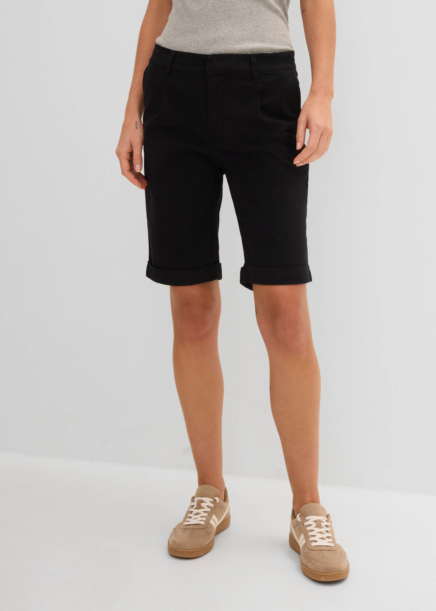 Stretch bermuda • zwart • bonprix online shop