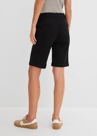 Stretch bermuda, Kleur: zwart