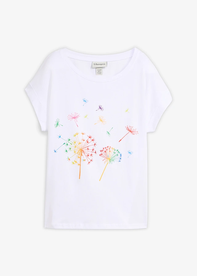 T-shirt met bloemenprint • wit gebloemd • bonprix online shop