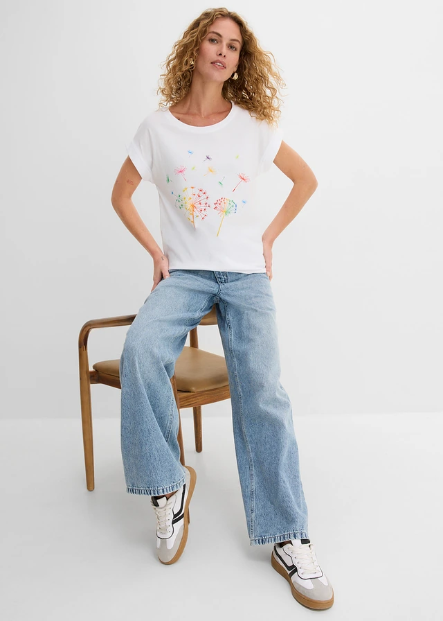 T-shirt à imprimé floral • blanc floral • product-page.page-title-suffix