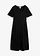 Robe midi en jersey coton, Couleur: noir