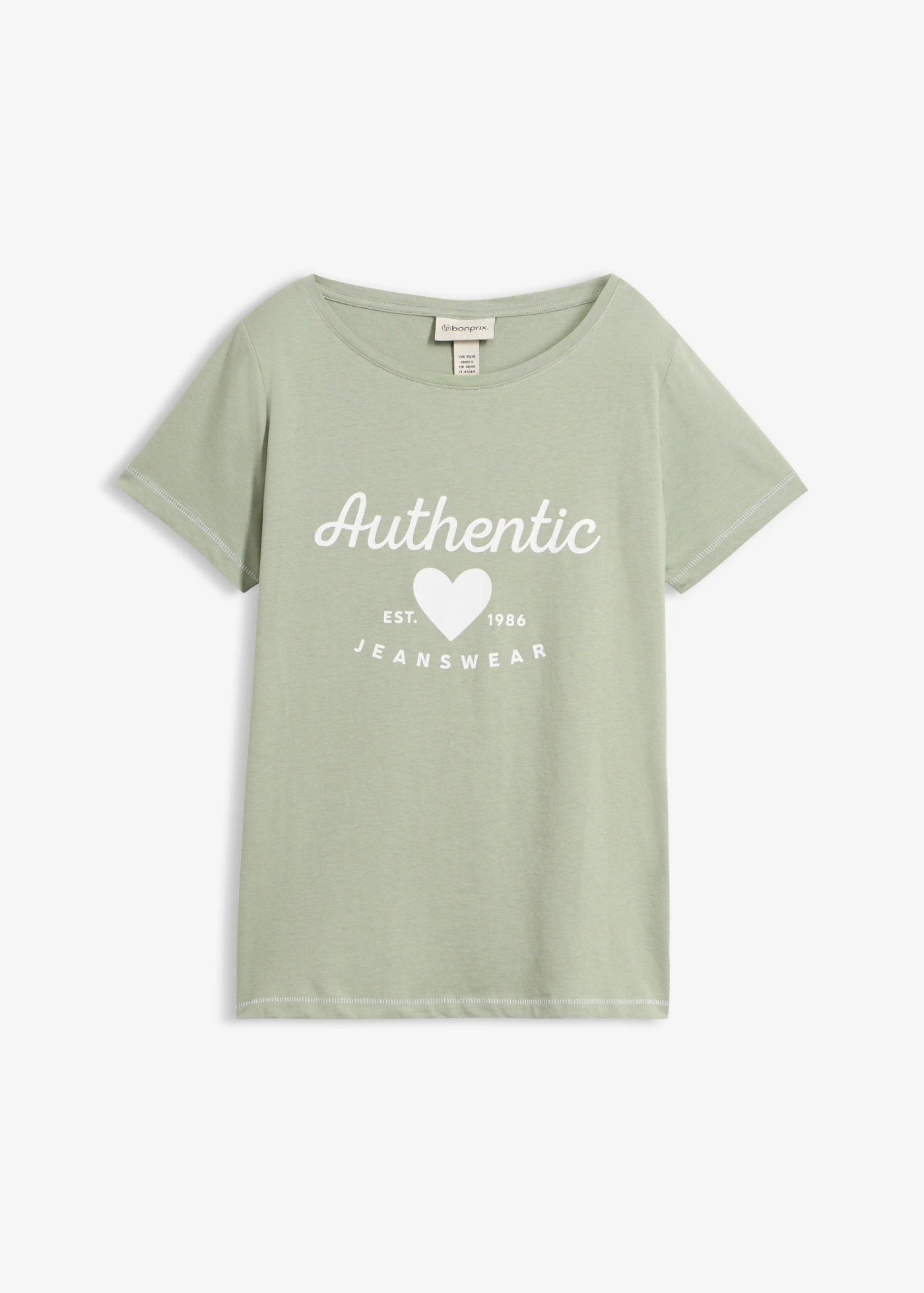 T-shirt • rookgroen met print • bonprix online shop