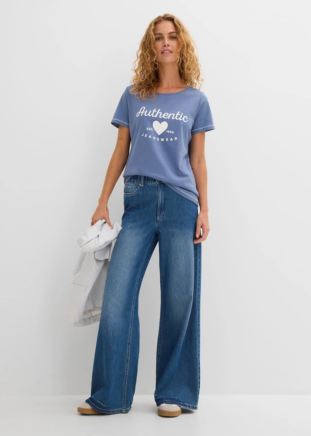 T-shirt • bleu jean imprimé • product-page.page-title-suffix