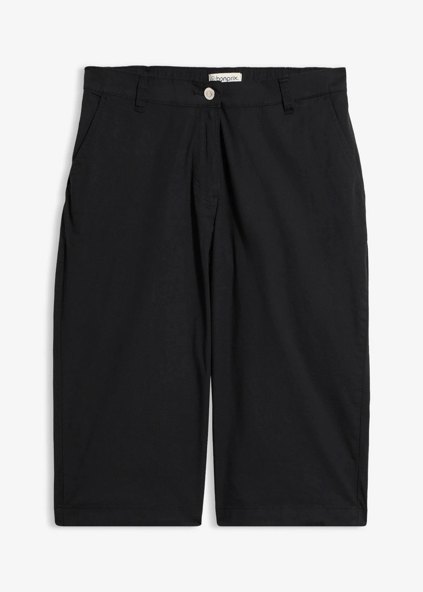 Lange bermuda met elastische taille • zwart • bonprix online shop