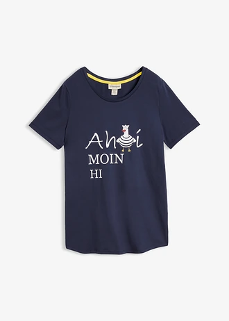 Katoenen T-shirt met maritieme print