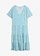 Rochie din jerse din amestec cu viscoză, culoare: turcoaz cu flori