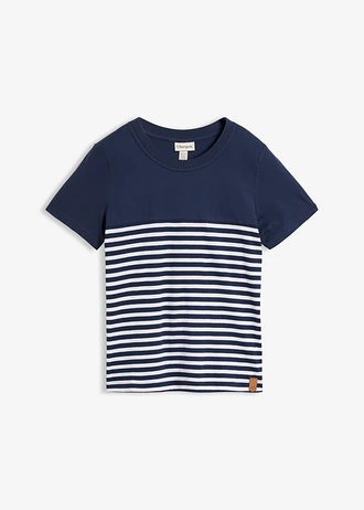 T-shirt, Kleur: donkerblauw gestreept