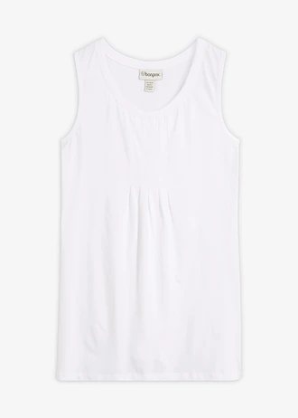 Top long, Couleur: blanc