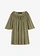 Lange crinkle tuniek, halflange mouw, Kleur: olijfgroen