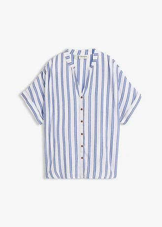 Crinkle blouse van soepele viscose