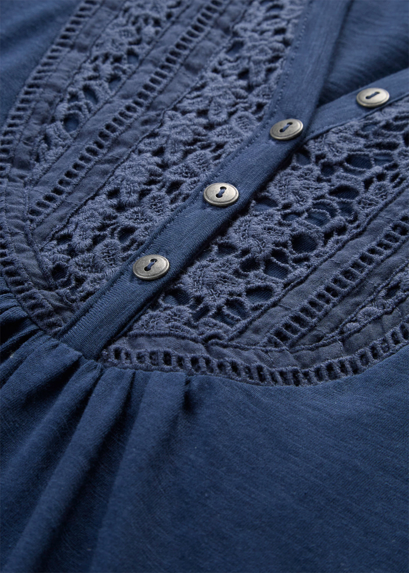 Katoenen shirt van slub garen, korte mouw • donkerblauw • bonprix online shop