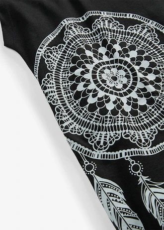 T-shirt met print • zwart-staalgrijs dromenvanger • bonprix online shop