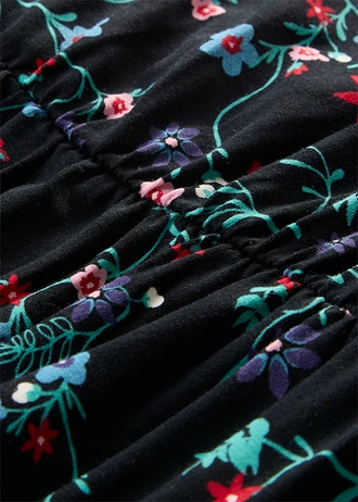 Maxi jurk met print • zwart gebloemd • bonprix online shop