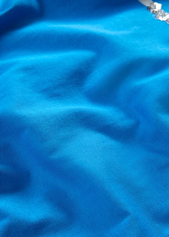 Shirt met pailletten • zeeblauw-zilver met print • bonprix online shop