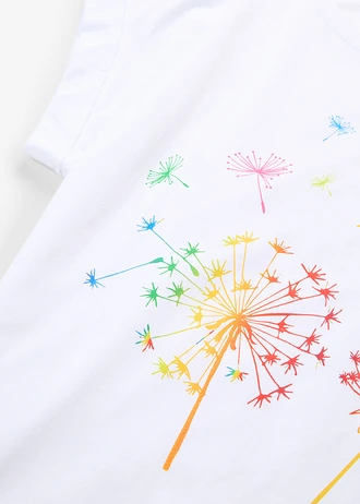 T-shirt met bloemenprint • wit gebloemd • bonprix online shop