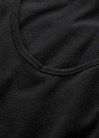 Midi jurk van katoen-jersey • zwart • bonprix online shop