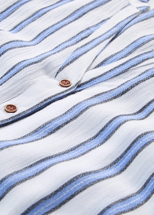Chemisier fluide en crépon de viscose • bleu rayé • product-page.page-title-suffix