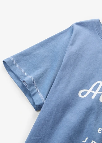 T-shirt • jeansblauw met print • bonprix online shop