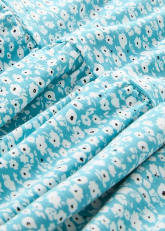 Jersey jurk van viscosemix • turkoois gebloemd • bonprix online shop