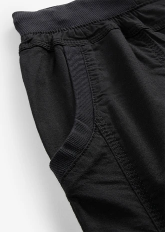Pantalon corsaire avec lien à nouer • noir • Boutique bonprix