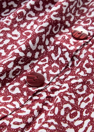 Viscose midi rok met zakken • donkerbessen/wit • bonprix online shop