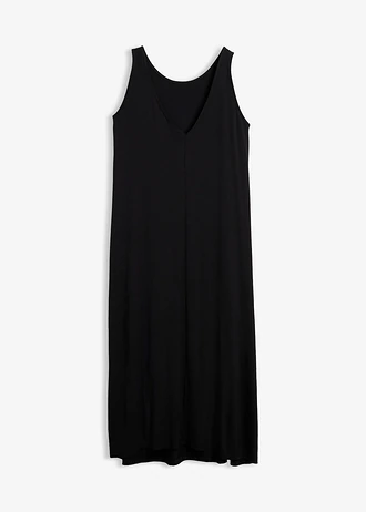 Robe douce en jersey viscose, Couleur: noir