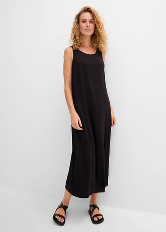 Robe douce en jersey viscose, Couleur: noir