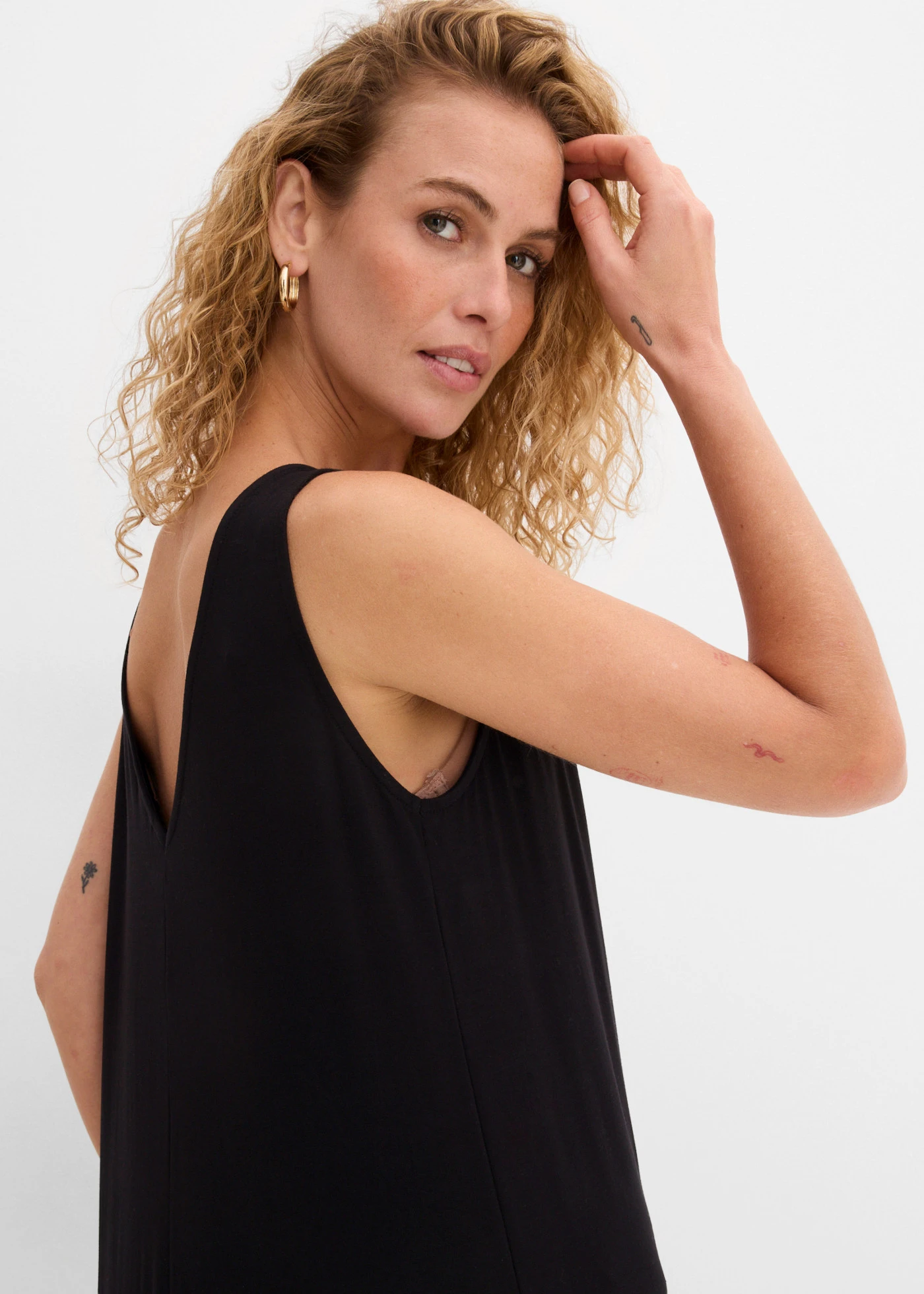 Rochie de jerse cu viscoză moale • negru • magazin bonprix