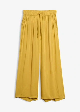 Pantalon large en viscose fluide