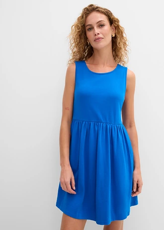 Shirtjurk met zakken van katoen, Kleur: azuurblauw